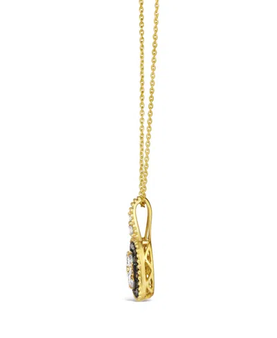 Le Vian Chocolate Diamond (.15 Ct. T.w.) And Nude Diamond (.43 Ct. T.w.) Square Pendant Necklace In 14k Hone In Gold