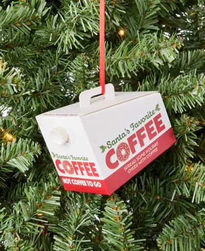 Holiday Lane Foodie Coffee Box Ornament, Macy's Exclusive In Transparent