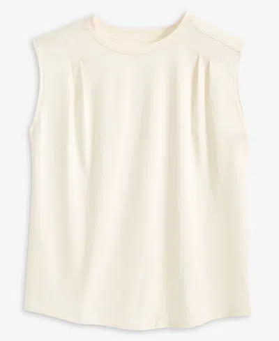 Inc International Concepts Women's Side-tie T-shirt, Exclusively At Macy's In White
