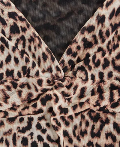 Inc International Concepts Plus Size Mock-neck Mesh Top, Macy's Exclusive In Multi