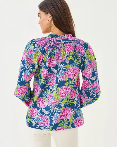 Lilly Pulitzer Lourdes Long Sleeve Top In Multi