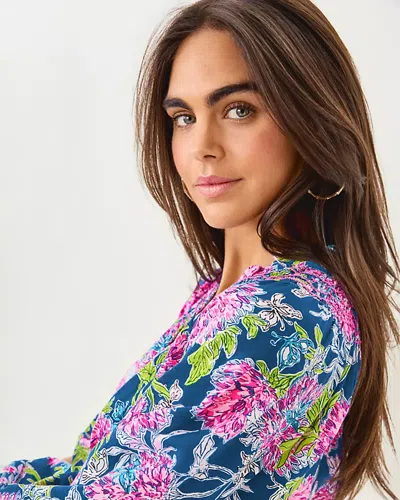Lilly Pulitzer Lourdes Long Sleeve Top In Multi
