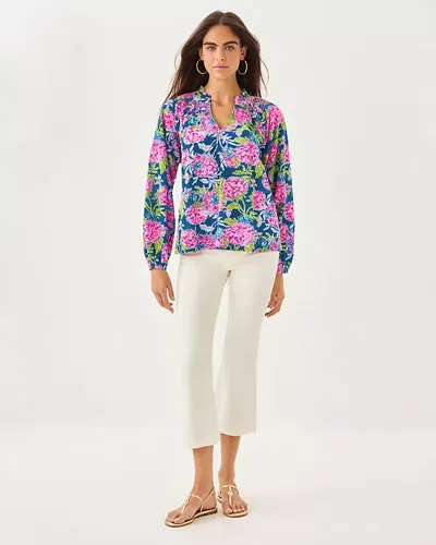Lilly Pulitzer Lourdes Long Sleeve Top In Multi