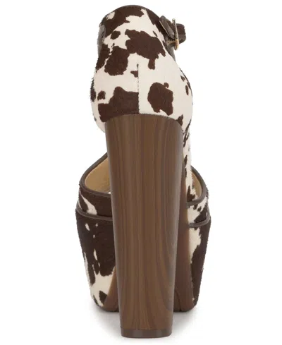 Jessica Simpson Women's Dany Platform Block-heel Sandals In Brown