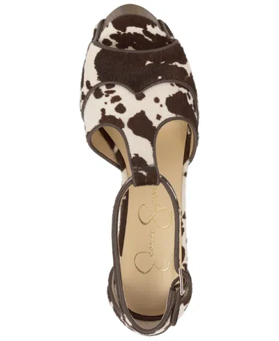 Jessica Simpson Women's Dany Platform Block-heel Sandals In Brown