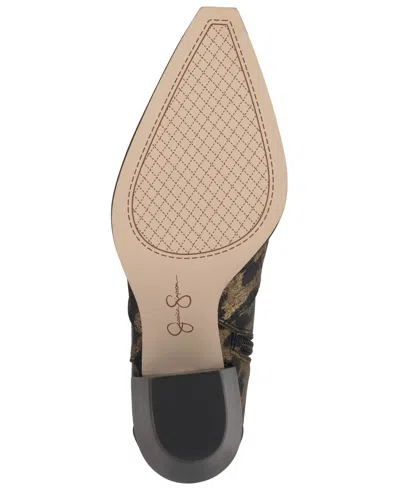 Jessica Simpson Helvona Pointed Toe Bootie In Animal Print