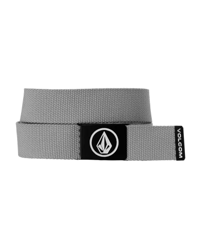 Volcom Circle Stone Web Belt In Gray