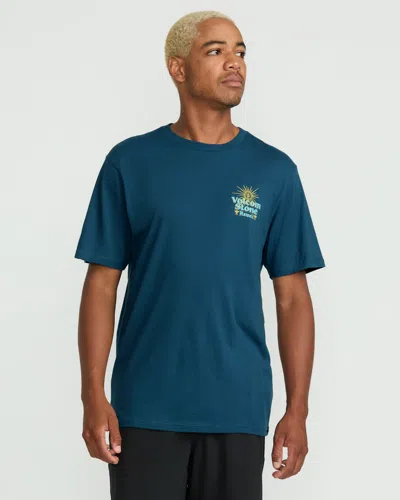 Volcom Men's Flyover Short Sleeve Tee In Blue