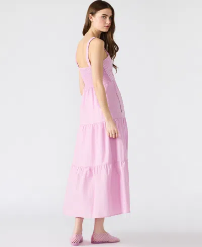 Steve Madden Eliora Tiered Cotton Sundress In Pink