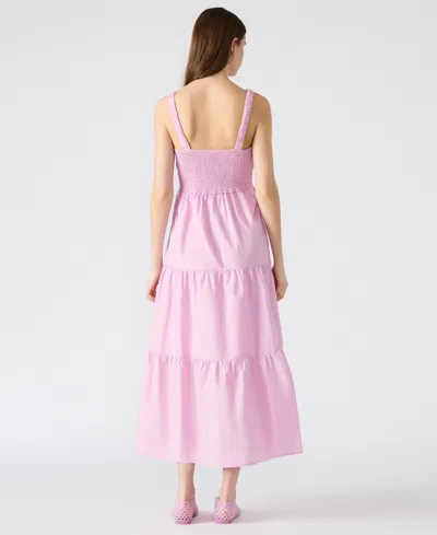 Steve Madden Eliora Tiered Cotton Sundress In Pink