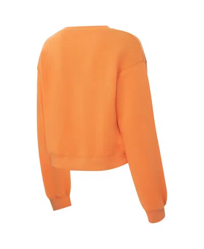 Zoozatz Women's Tennessee Orange Tennessee Volunteers Chenille Cropped Sweatshirt In Orange