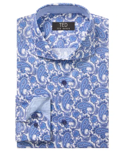 Ted Baker Men's Premium Non-iron Slim Fit Shirt In Blue