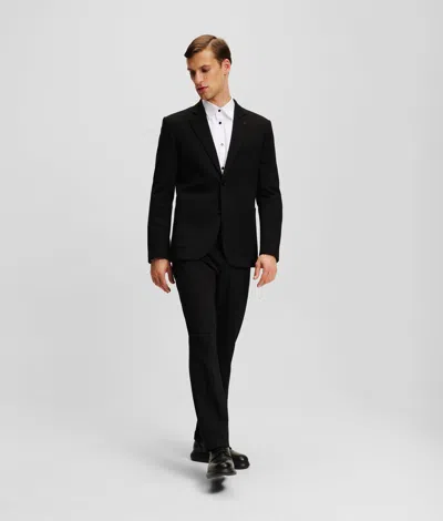 Karl Lagerfeld Tailored Punto Jacket In Black