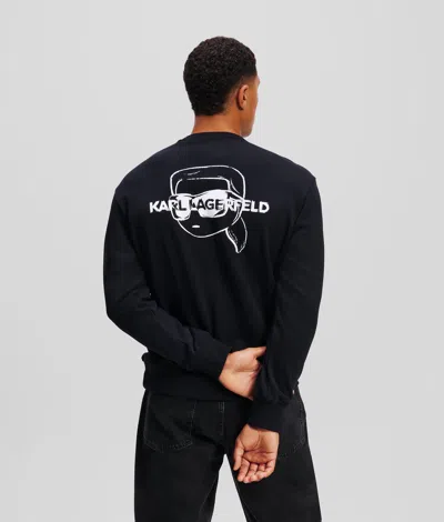 Karl Lagerfeld Ikon Graphic Sweatshirt In Black