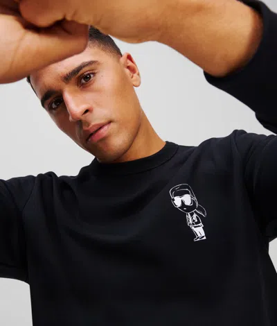 Karl Lagerfeld Ikon Graphic Sweatshirt In Black