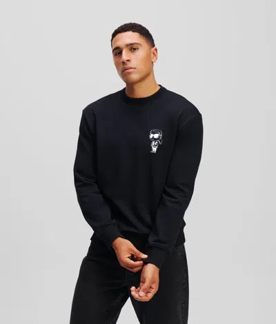 Karl Lagerfeld Ikon Graphic Sweatshirt In Black