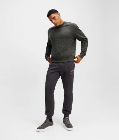 Karl Lagerfeld Ikon All-over-print Sweatshirt In Black