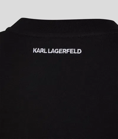Karl Lagerfeld Karl Signature Hem T-shirt Woman T-shirt Black Size S Organic Cotton