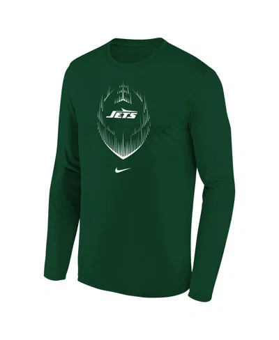 Nike Big Boys And Girls Green New York Jets Legend Icon Long Sleeve T-shirt In Green