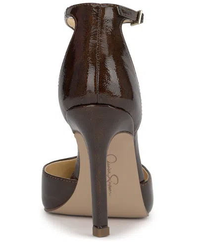 Jessica Simpson Women's Willna T-strap Pointed-toe Pumps In Brown