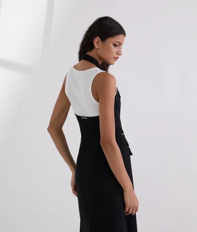 Karl Lagerfeld Halterneck Waistcoat In Black