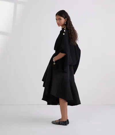 Karl Lagerfeld Voluminous Ruffle Skirt In Black