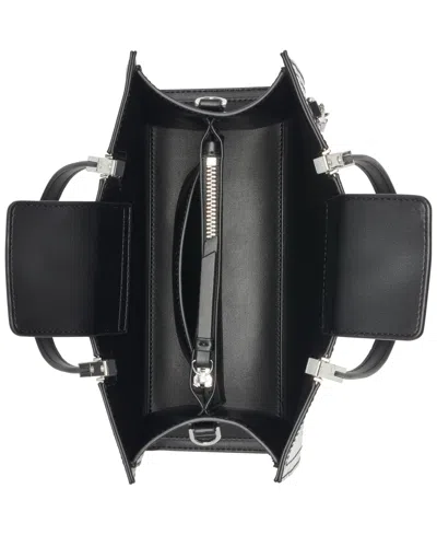 Calvin Klein Women's Verne Signature Embossed Convertible Satchel With Charm In Black