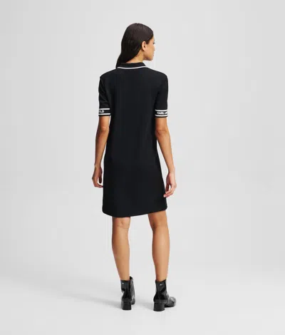 Karl Lagerfeld Polo Dress In Black