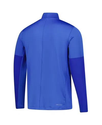 Nike Men's Royal Pitt Panthers Dri-fit Half-zip Pullover Sweatshirt In Blue
