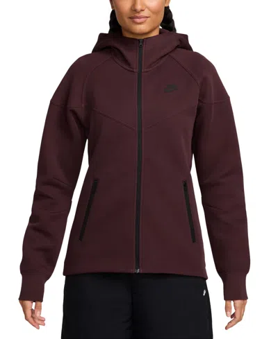 Nike Women's Sportswear Tech Fleece Windrunner Full-zip Hoodie In Brown
