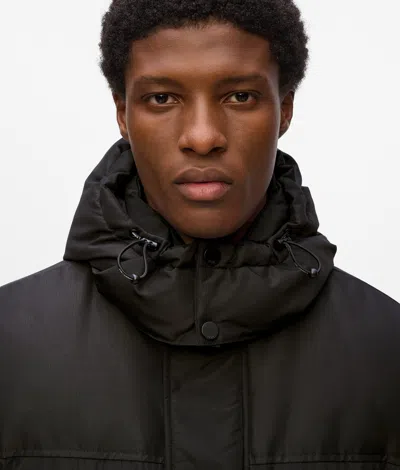 Karl Lagerfeld Long Puffer Jacket In Black