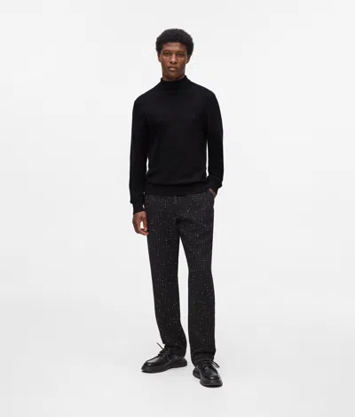 Karl Lagerfeld Kameo Turtleneck Sweater In Black