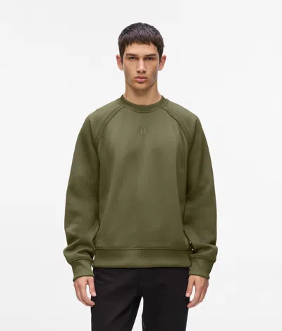 Karl Lagerfeld Pique Sweatshirt In Green