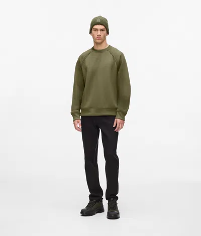 Karl Lagerfeld Pique Sweatshirt In Green