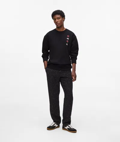Karl Lagerfeld Ikon Print Sweatshirt In Black