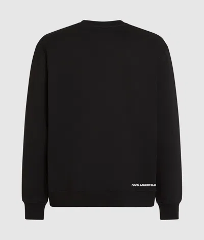 Karl Lagerfeld Ikon Print Sweatshirt In Black