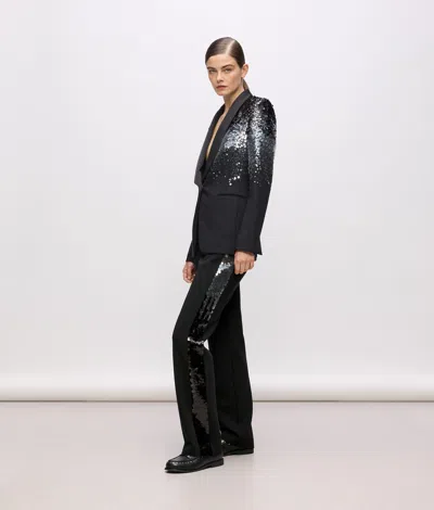 Karl Lagerfeld Kl Studio Sequin Pants In Black