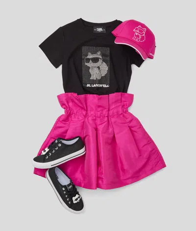Karl Lagerfeld Girls Ikon Choupette T-shirt In Black