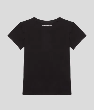 Karl Lagerfeld Girls Ikon Choupette T-shirt In Black
