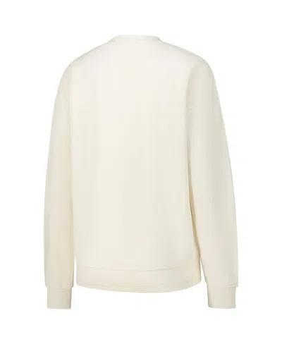 Mitchell & Ness Cream Chicago Bulls Oversprayed Pullover Sweatshirt In White