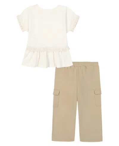 Kids Headquarters Toddler & Little Girls 4t-6x 2-piece Short Sleeve Top And Pants Set In Green