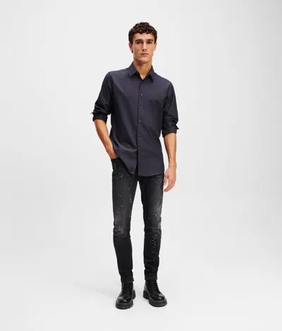 Karl Lagerfeld Button-down Shirt In Blue