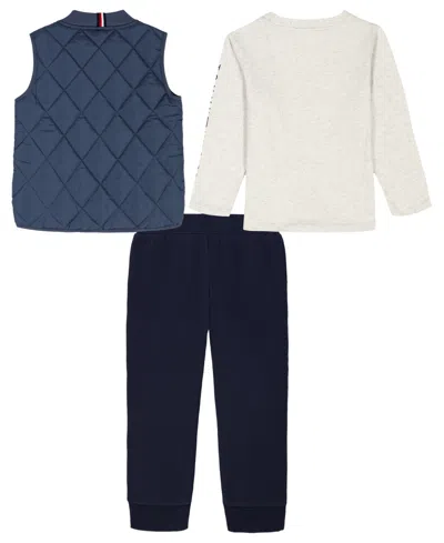 Tommy Hilfiger Baby Boys 3-piece T-shirt, Vest And Joggers Set In Blue