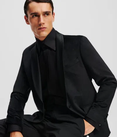 Karl Lagerfeld Single-breasted Jacket In Black