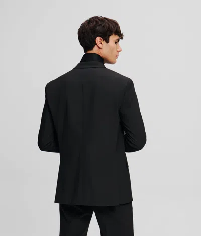 Karl Lagerfeld K/autograph Double-breasted Jacket In Black