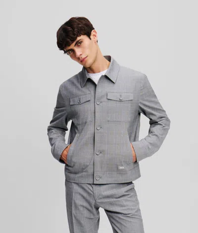 Karl Lagerfeld Lightweight Jacket In Gray