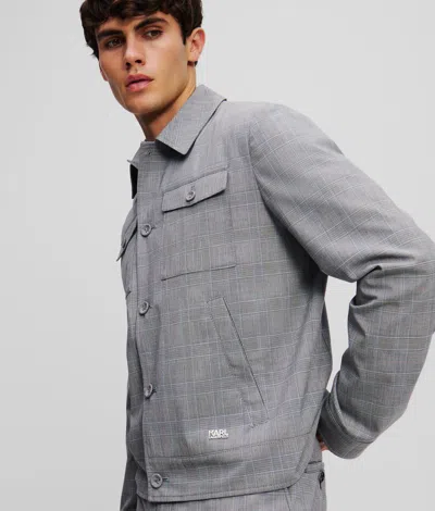 Karl Lagerfeld Lightweight Jacket In Gray