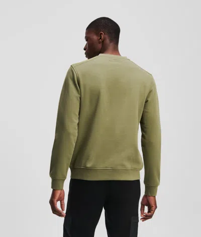 Karl Lagerfeld Chest Pocket Sweatshirt In Green