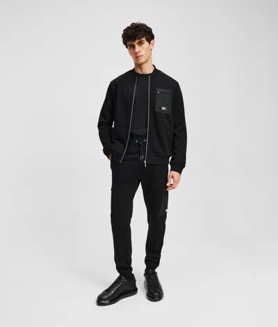 Karl Lagerfeld Sweatshirt Jacket In Black
