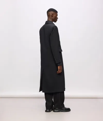 Karl Lagerfeld Kl Studio Wool Coat In Black